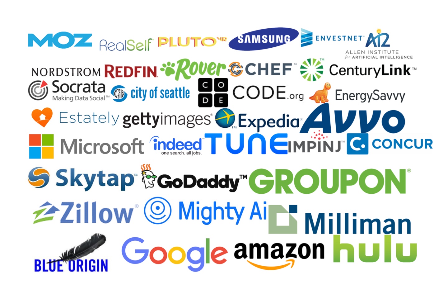 A collage of logos from Ada industry sponsors